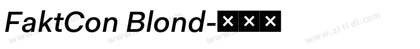 FaktCon Blond字体转换